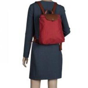 Longchamp Red Nylon Le Pliage Backpack - AS IS